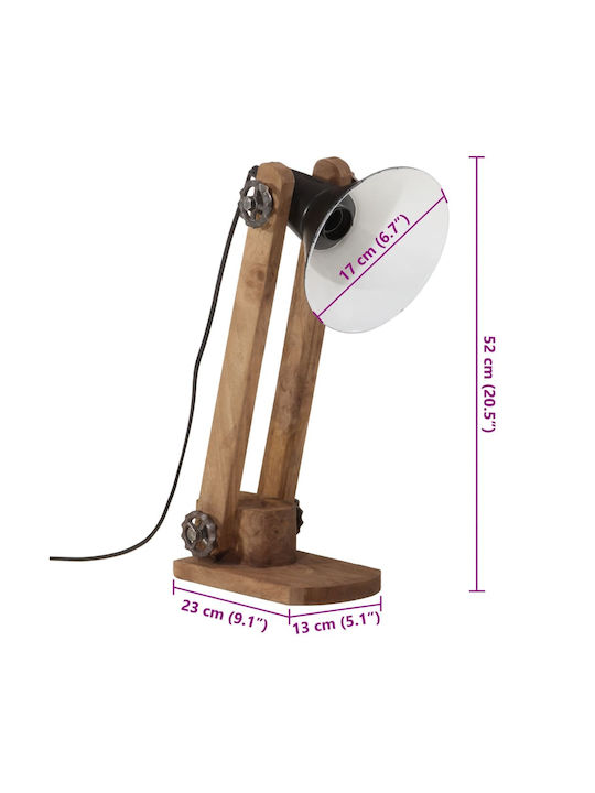 vidaXL Office Lamp for Socket E27 in Bronze Color