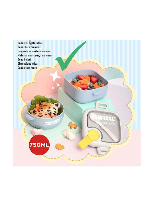 Lunchbox Kunststoff Blau 750ml 1Stück