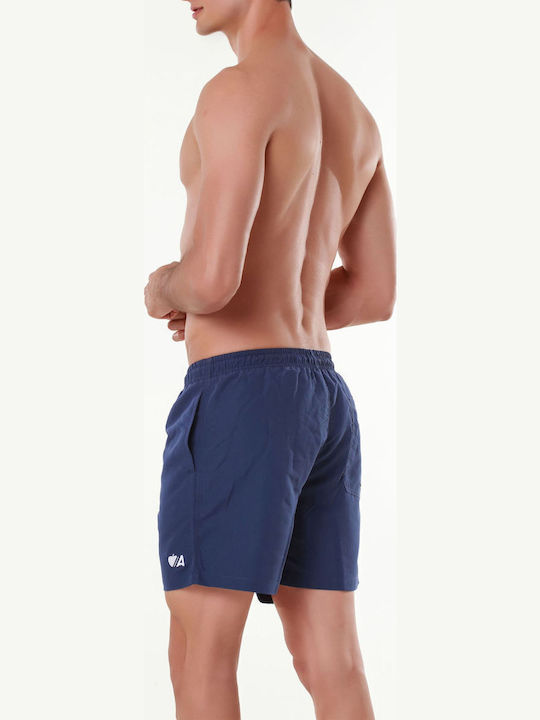 Apple Men's Swim Shorts Short Solid Color Plus Sizes Blue