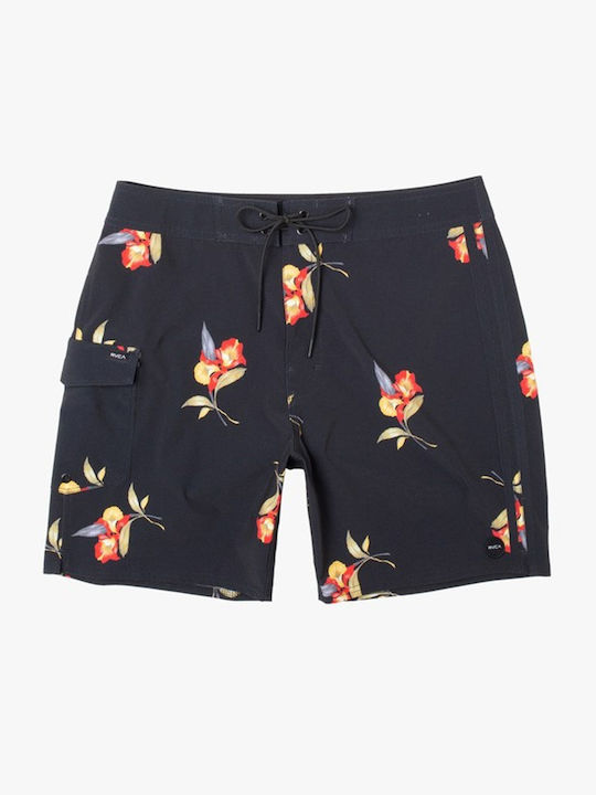 RVCA Herren Badebekleidung Shorts Schwarz Blumen