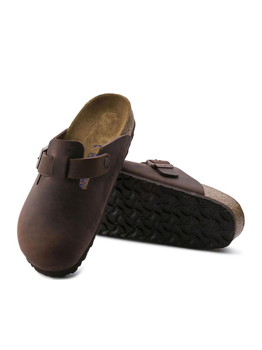 Boston Soft Footbed Men's Leather Slippers Beige