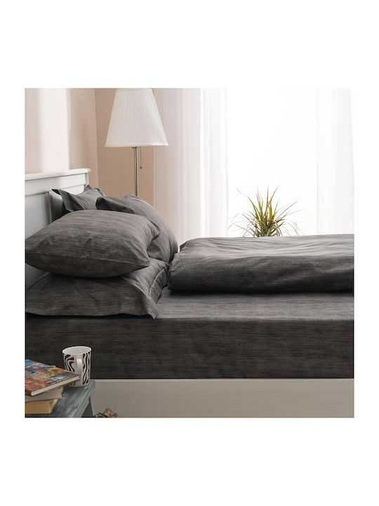 Charalambidis Textiles Κουβερλί Μονό από Βαμβάκι & Πολυεστέρα Μαύρο 160x230cm