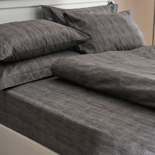 Charalambidis Textiles Κουβερλί Μονό από Βαμβάκι & Πολυεστέρα Μαύρο 160x230cm