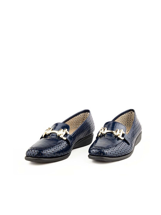 Relax Anatomic Leather Women's Moccasins in Blue Color