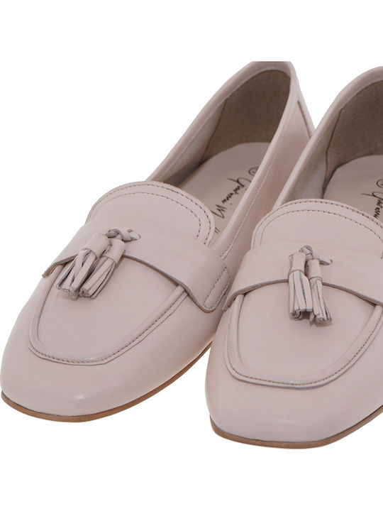 Δερμάτινα Γυναικεία Loafers σε Ροζ Χρώμα