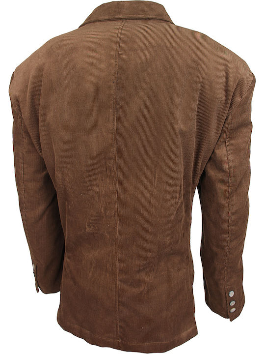 Men's Winter Suit Jacket Brown
