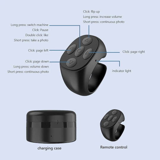 Selfie Controller Bluetooth Black
