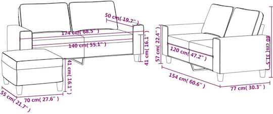 Set de Sufragerie 2 Scaune & 2 Scaune & Taburet