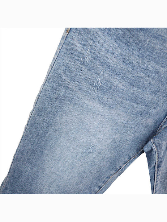 Damen Bermuda Jean Blau
