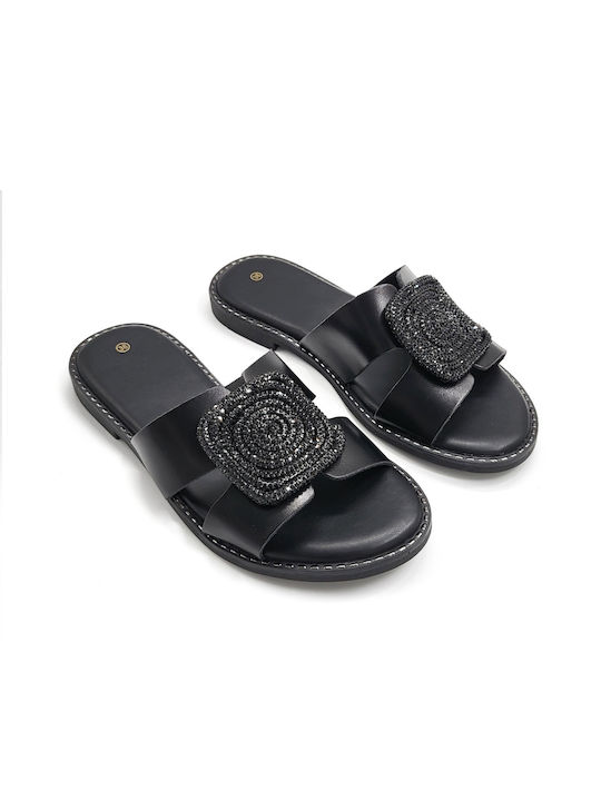 Mods Plus Women's Flat Sandals in Black Color