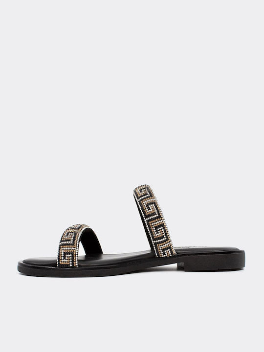 Myconian Greek Sandal Din piele Sandale dama în Culoarea Negru