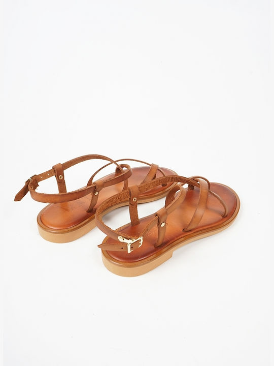 Women's Handmade Leather Sandals Tan 15311