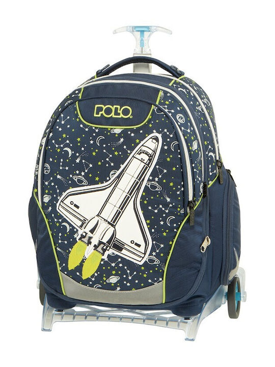 Polo Base-Free Σχολική Τσάντα Τρόλεϊ Δημοτικού Spaceship με Θήκη για Παγούρι 20lt 2024