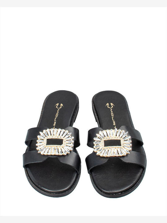 Flache Sandalen für Damen in Schwarz Farbe