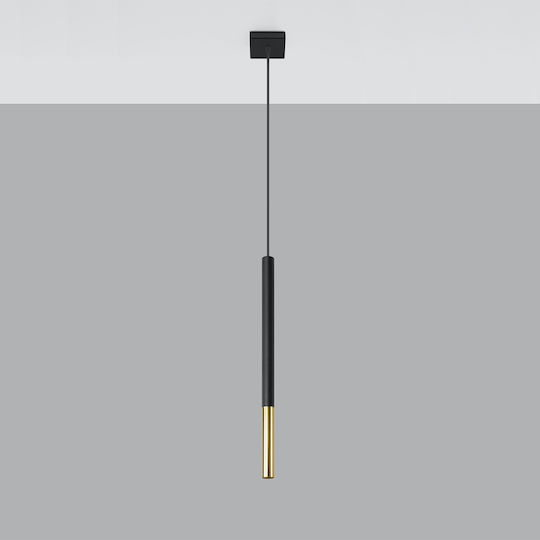 Sollux Mozaica 1 Pendant Light Black/Gold with Socket G9 46x17cm
