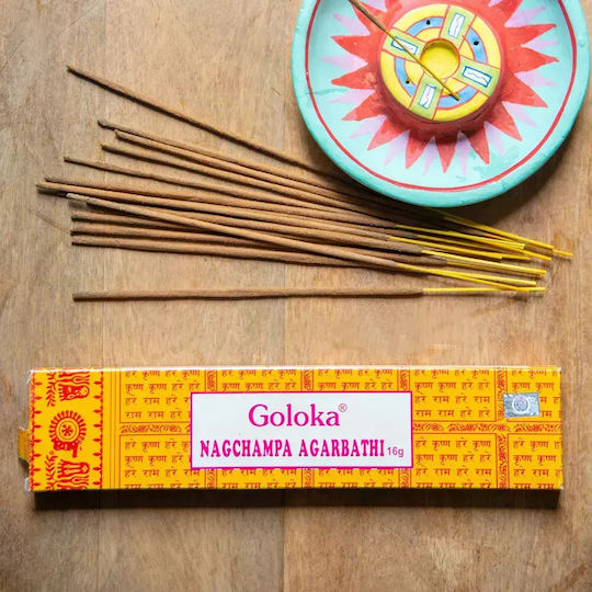 Nag Champa Agarbathi Goloka Räucherstäbchen 16g