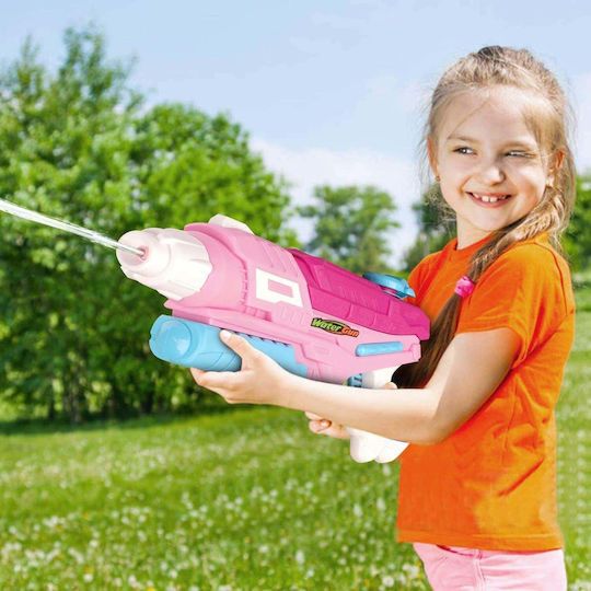 Set 2 Water Guns Kids Tank Pool Beach Flippy 6 Years+ Pink + Blue 600 Ml