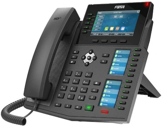 Fanvil X6U Wired IP Phone with 20 Lines Black