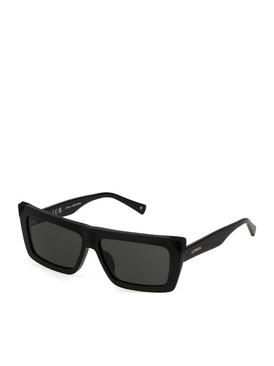 Sting Unisex Sunglasses with Black Plastic Frame and Black Lens SST494 0700