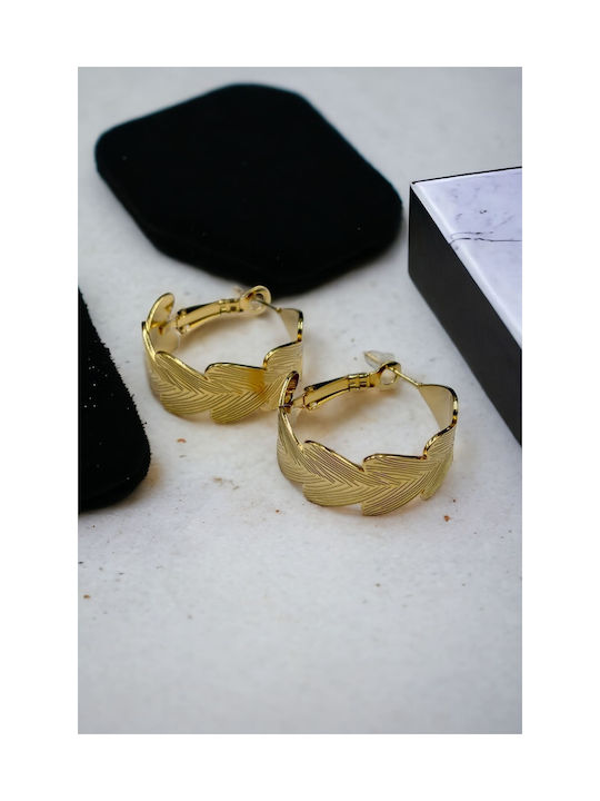 Earrings Hoops made of Steel Gold Plated