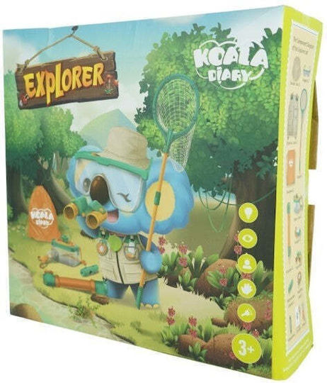 Set de camping Micul Explorator Outdoor 3 Accesorii de îmbrăcăminte 9 Ustensile de joc 8 Cărți educative Insecte +3 Ani Multicolor