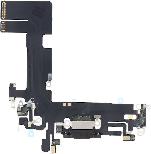 Flex Cable with Charging port in Black color for iPhone 13.