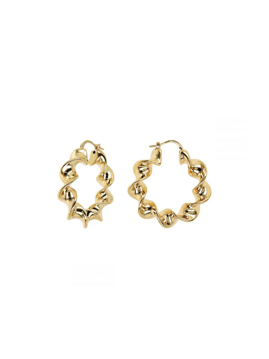 Bronzallure Earrings Hoops Gold Plated