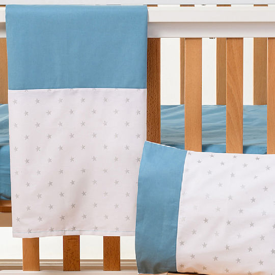 abo Set Baby Bettlaken Für Krippe Baumwolle Himmelblau Hellblau 70x140cm 3Stück