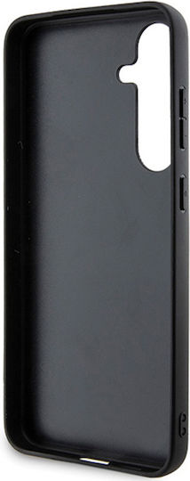 Ferrari Umschlag Rückseite Synthetisches Leder / Leder Schwarz (Galaxy S24+)