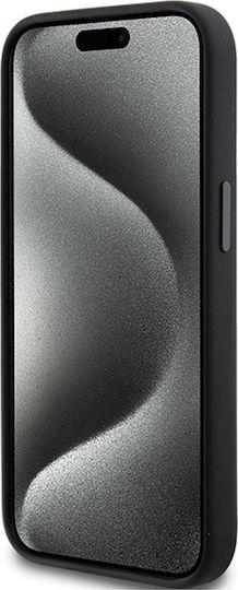 Karl Lagerfeld Choupette Metal Pin Back Cover Silicone Black (iPhone 15 Plus)