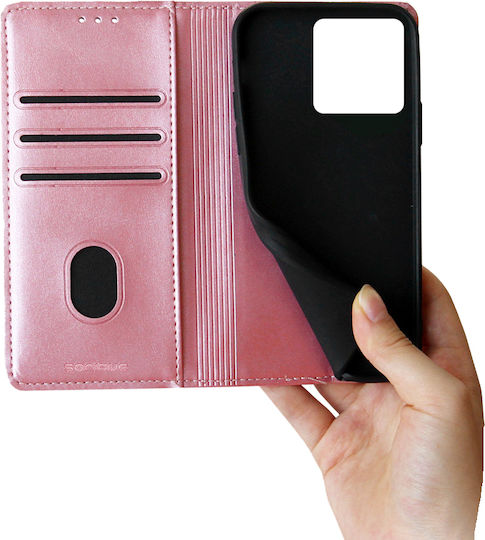 Sonique Vintage Magnet Back Cover Synthetic Leather / Plastic Rose Gold (Redmi Note 13 5G)