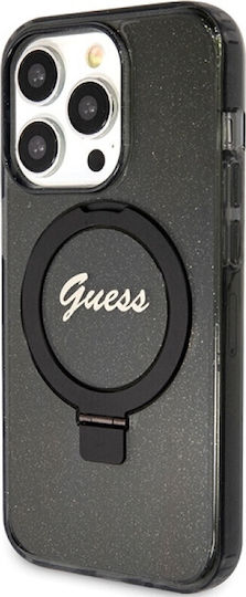 Guess Iml Umschlag Rückseite Kunststoff / Silikon Schwarz (iPhone 15 Pro Max)