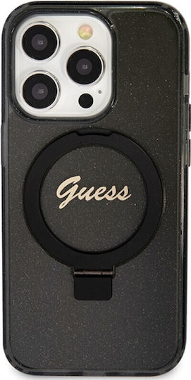 Guess Iml Umschlag Rückseite Kunststoff / Silikon Schwarz (iPhone 15 Pro Max)