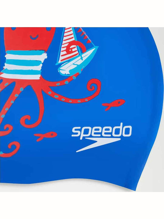 Speedo Printed Плувни шапки Детски от силикон Син