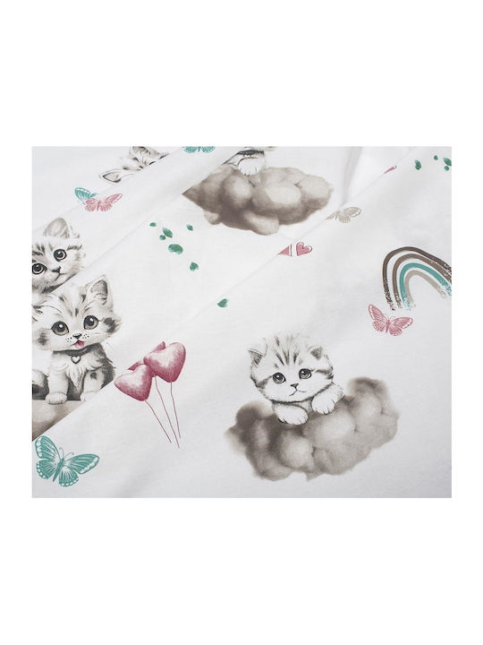 Dimcol Duvet Crib Cotton White Petrol 120x160cm