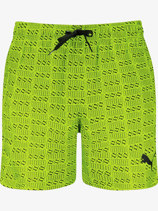 Men's Swimwear Shorts Electric Lime with Patterns