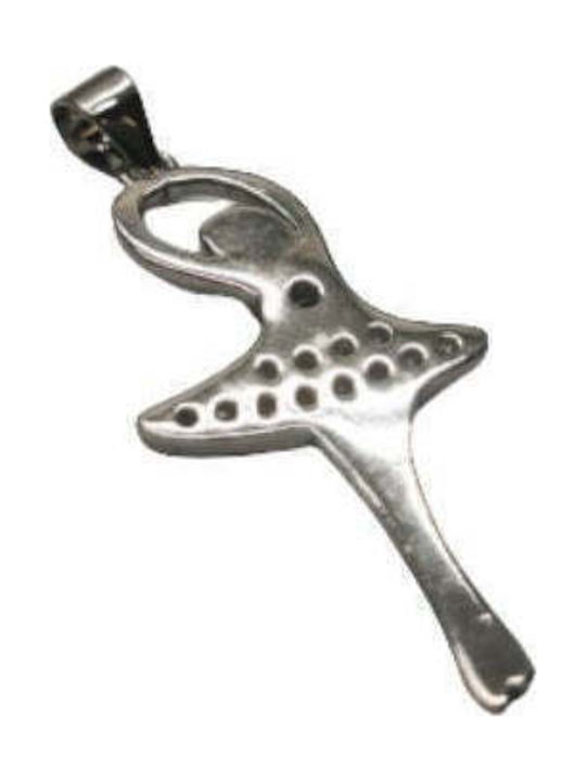 925 Silver Large Ballerina Pendant Stones