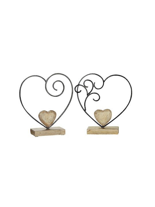 ArteLibre Metallische Herz Dekoration 19x19cm (Verschiedene Designs)