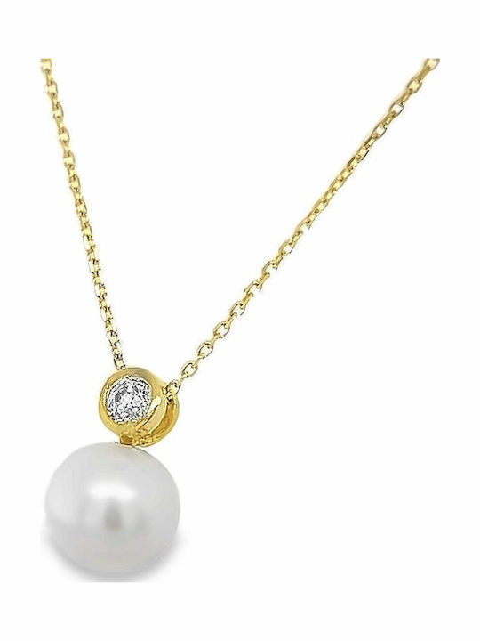 Xryseio Charm aus Gold 9 K mit Perlen & Zirkon