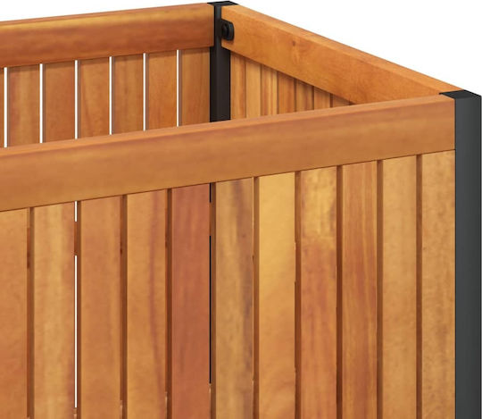 vidaXL Ζαρντινιέρα Μεταλλική Καφέ 110x30x27.5εκ.