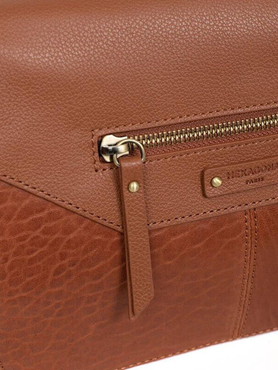 De piele Geantă de damă Crossbody Tabac maro