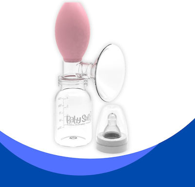 BabySoft Manual Single Breast Pump BPA Free Pink 125ml