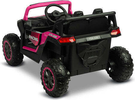 Caretero Two Seater Electric Ride On Car with Remote Control 12 Volt Pink for 3+ Years