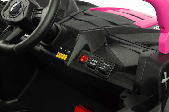 Caretero Two Seater Electric Ride On Car with Remote Control 12 Volt Pink for 3+ Years