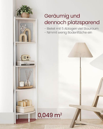 Eckbibliothek Oatmeal Beige 31.9x31.9x156.4cm