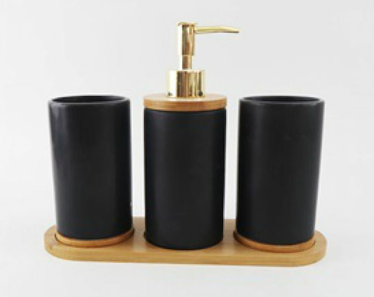Iliadis Bathroom Accessory Set Ceramic Black 3 Pieces Iliadis Bathroom Accessory Set Ceramic Black 3 Pieces