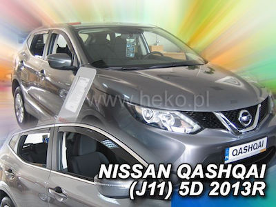 Car Windbreakers Nissan Qashqai 2013+ 5 Door 4 Pieces Front Rear