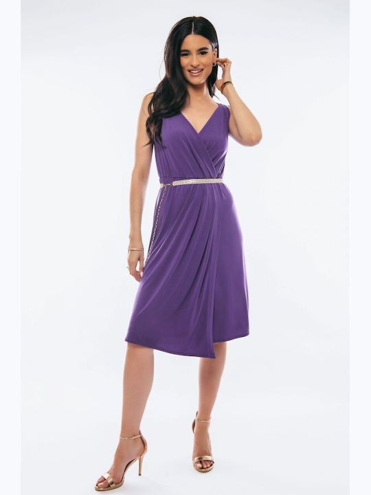 BelleFille Rochie Înfășurați purple