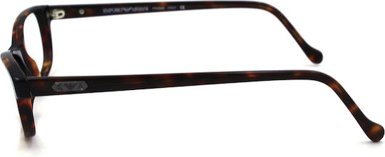 Emporio Armani Мъжки Пластмасов Рамка за Очила Кафяв EA554 063
