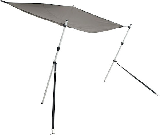 vidaXL Tenta Barca Aluminiu M174xL205xH115cm Gri Culoare
